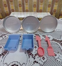 EASY BAKE Oven 3 Round Pans Set Blue Warming Cups Spatula Original Replacement