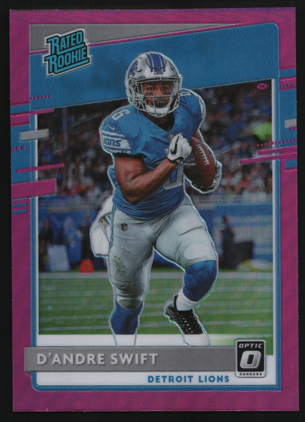 D'Andre Swift 2020 Panini Donruss Optic Pink Prizm Rated Rookie #159 NFL Card