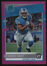 D'Andre Swift 2020 Panini Donruss Optic Pink Prizm Rated Rookie #159 NFL Card. rookie card picture