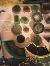 Vintage Flower Frog Collection Lot 30 pieces All Metal Think Spring 