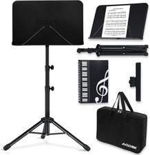 AODSK Sheet Music Stand,5 in 1 Dual-Use Folding Sheet Music Stand Desktop Bo...
