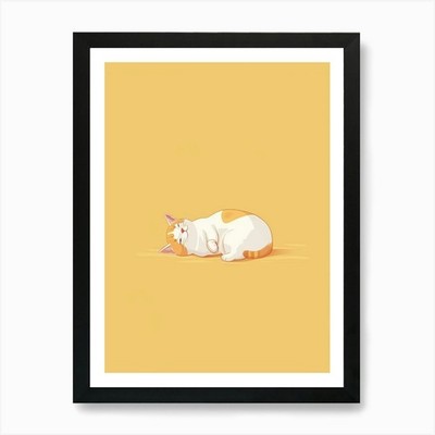 Cute Cat Wallpaper Art Print Framed Wall Art Poster Canvas Print Picture