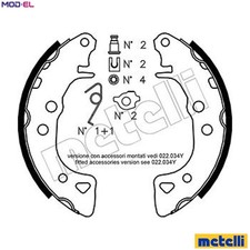 BRAKE SHOE SET 53-0021K FOR PEUGEOT 106/Van/II/Hatchback MEGA CITROEN 1.1L 4cyl