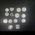 Mixed Lot Of Fractional .999 Fine Silver  1gram x 14 grams total