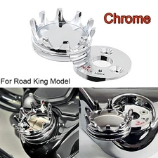 Chrome Fork Lock Crown shaped Cover For Harley Road King 1994-2023 Model