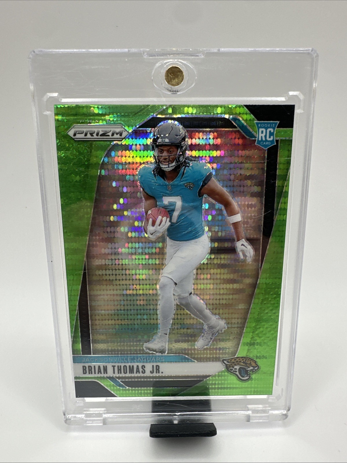 2024 Panini Prizm - Rookies Brian Thomas Jr. #314 Neon Green Pulsar Prizm (RC)