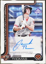 2025 Topps Pro Debut - Base Autographs Baseball Jared Thomas #PD-27 NM