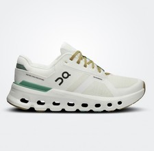 On Women's Cloudrunner 2 Sneakers, White Green, 9 Medium US