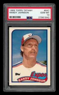 1989 Topps Tiffany Set Break #647 Randy Johnson PSA 10 GEM MINT