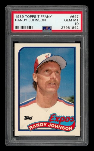 1989 Topps Tiffany Set-Break #647 Randy Johnson PSA 10 GEM MINT