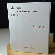Maison Francis Kurkdjian • MFK • A la Rose • Eau de Parfum Sample Vial 2ml New