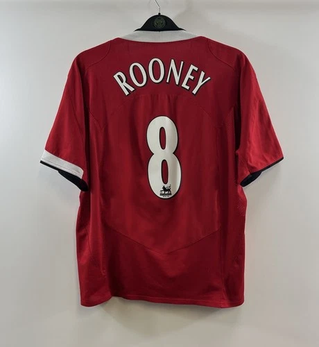 Manchester United Rooney 8 Home Football Shirt 2004/06 Adults Large Nike H561