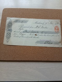 1918 (WHISKY) RECEIPT: John Haig & Co Ltd. Markinch Scotland.