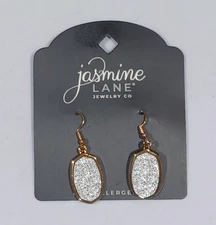 NWT Jasmine Lane Jewelry Gold Tone Hypoallergenic Earrings, Dangle/Drop Shimmer