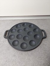 Pförtchen Schnecken Poffertjes Pfanne Gusseisen emailliert Poffertjespfanne