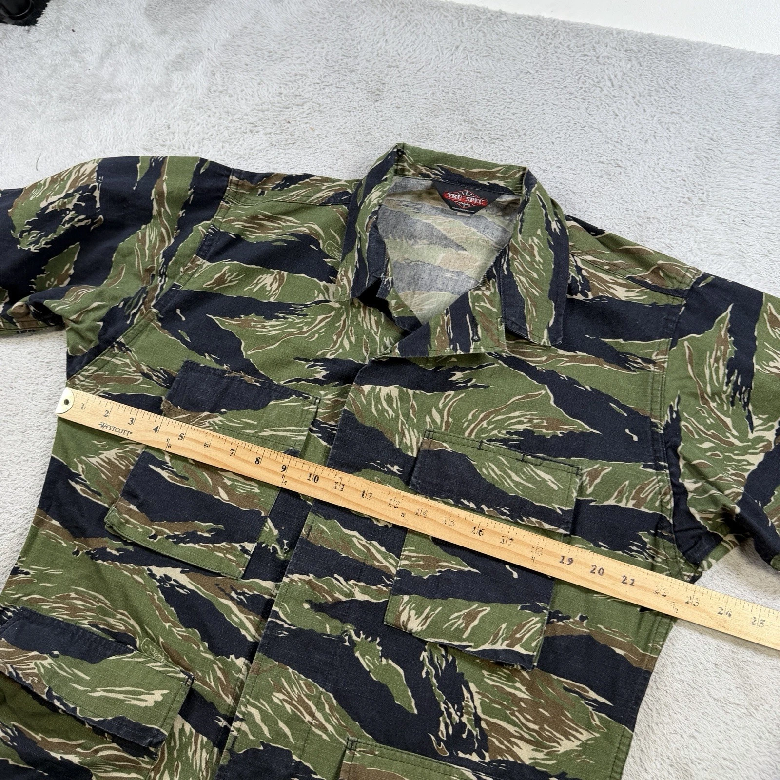 Vintage Tru-Spec Jacket Mens Medium Tiger Stripe Camo Regular Military BDU - product detail image 5