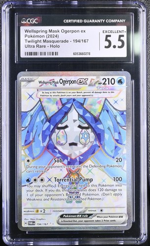 Wellspring Mask Ogerpon ex graded CGC 5.5 for sale on eBay