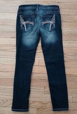 Rue 21 Women's Low Rise Skinny Denim Dark Blue Jeans 5/6 Short
