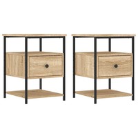 Nachttische 2 Stk. Sonoma-Eiche 40X42X56 Cm Holzwerkstoff