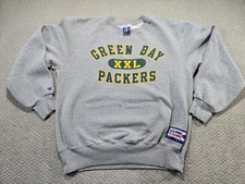 Green Bay Packers Sweatshirt Large Champion NFL Pro Line Crewneck 1996 VTG Gray