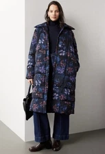 LOVE, WHIT Oversized Floral Coat Women's Size L Multicolor