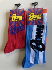 NEW DAVID BOWIE Crew Cut SOCKS 2 Pairs