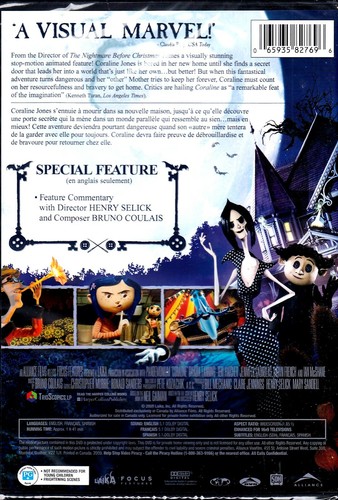 Coraline - Dakota Fanning , Teri Hatcher , Ian McShane - New DVD - Picture 2 of 2