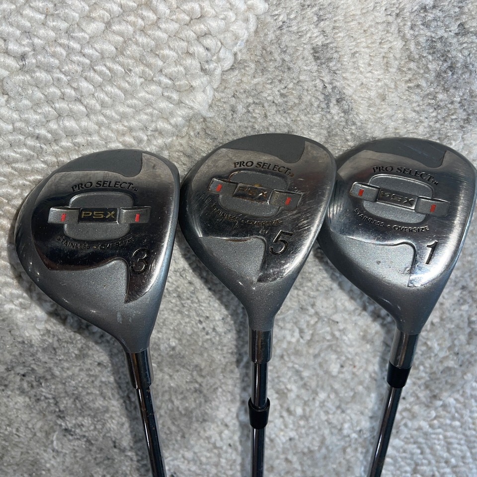 Proselect Irons PRO SELECT PSX STAINLESS OVERSIZE IRONS 3,4,5,6,9 Irons 3 & 5 Wood & 1 ...