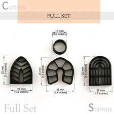 Arch Polymer Clay Cutter set | Polymer clay Earring cutter |