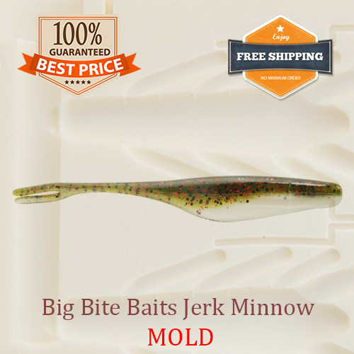 Molde Big Bite Baits Jerk Minnow Shad Cebo Pesca Plástico Suave Señuelo 100-125 mm - Imagen 1 de 1