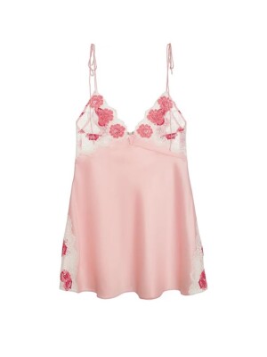 for love and lemons glitter slip dress pink For Love & Lemons Glitter Heart Slip Dress, Pink, S - Women's Slips