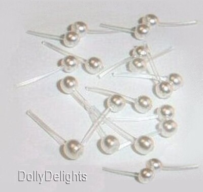 3mm ''Green Ear'' Covering Safe Pearl Earrings *10 Pair* COLORS