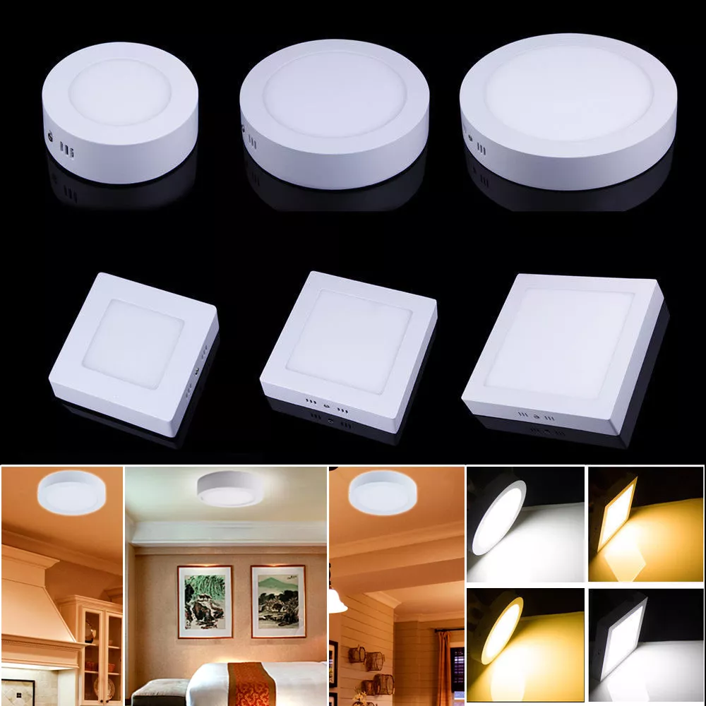 Dimmable 9W 15W 21W Round Square LED Panel Surface Mount Wall Ceiling Down Light