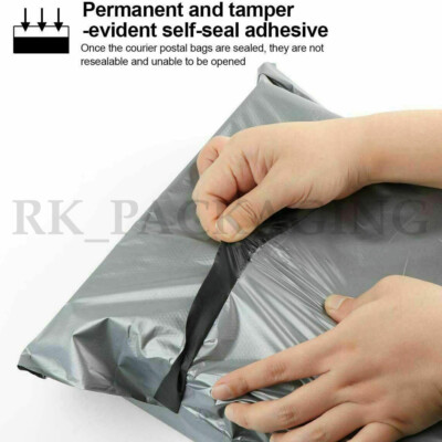 50 Grijs Kleur Kunststof Polytheen Peel Seal Postal Tassen Grote Grootte 16 x 21 / 400 x 525mm Zelfdichting Verpakking Postage Mail Tassen Enveloppen Mailers