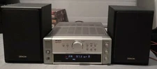 Denon Micro Stereo System UDRA-M10 AM/FM Tuner Receiver w/2 Speakers SC-A76 Used