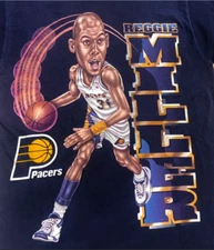 Reggie Miller T-shirt Black Cotton Tee All Sizes S-5XL JJ3999