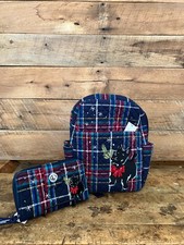 Vera Bradley Scottie Dog Small Backpack and Matching RFID Turnlock Wallet---NWT
