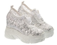 Wedding shoes for bride hidden heel desinger personalized heel shoes sneakers