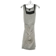 Talbots Women's Sleeveless Belted Shift Dress White/Black Size 8