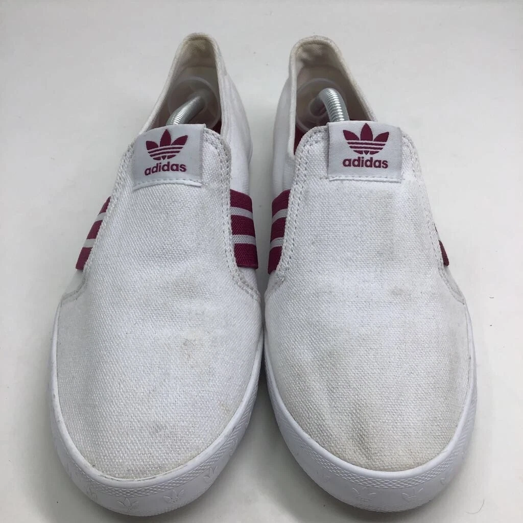 rumor apelación Excelente Adidas Womens Originals Adria Ps Sneaker Shoes White Red S81397 Slip Ons 8M  | eBay