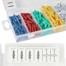 Wall Plugs Assorted Wall Anchor Fixing Plugs with Screws Wall Fixings & Screws