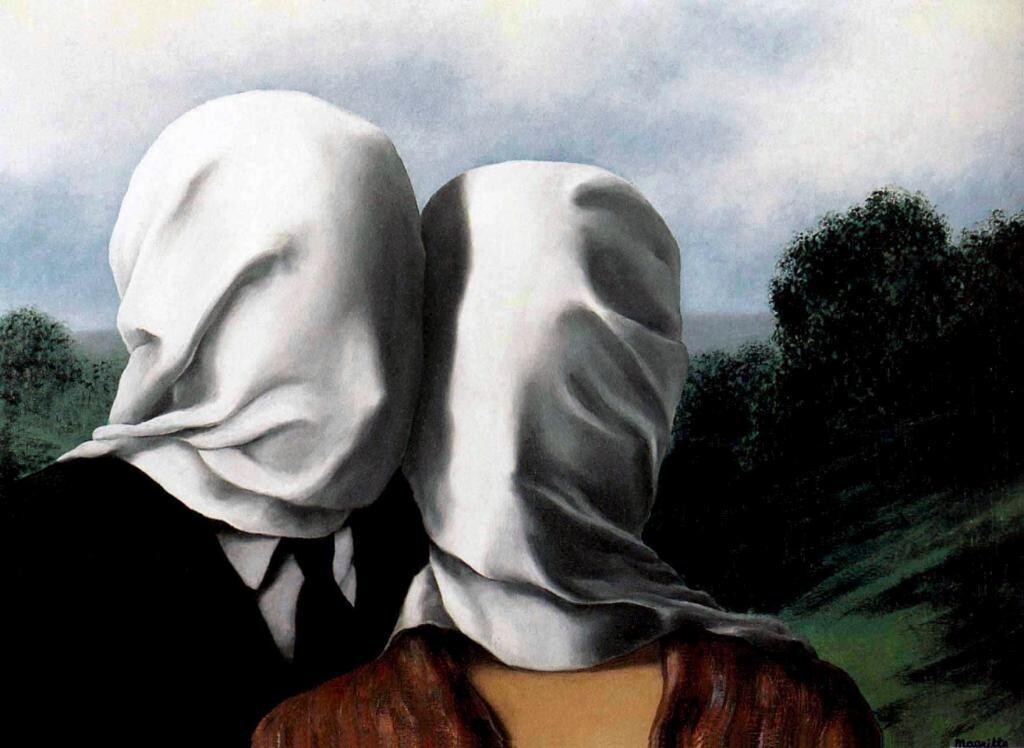 The Lovers Rene Magritte 1928 Surrealist Art Print Mystery