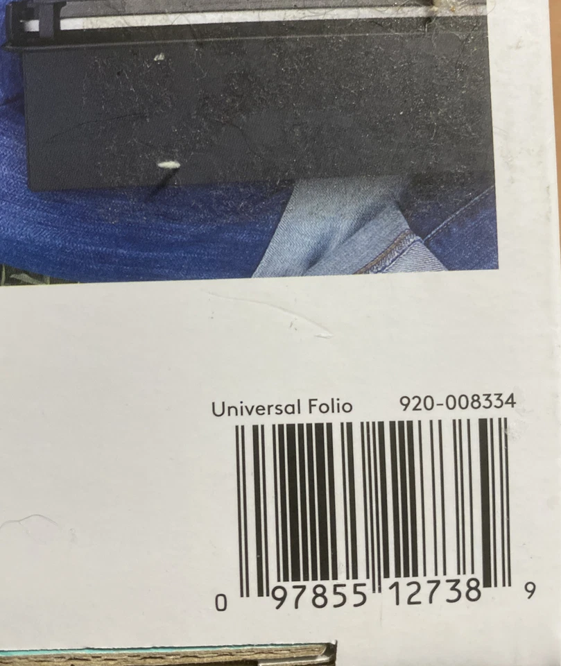 NEW- Logitech Universal Folio Integrated Bluetooth 3.0 Keyboard for 9-10" Tablet - Image 3 of 4