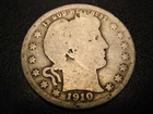 1910-P 90% Silver Barber Quarter