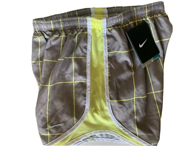 NEW! NIKE [XS] Women's TEMPO DRI-FIT Runner Shorts-Grey/Yellow 455702-708 - image 1 of 2