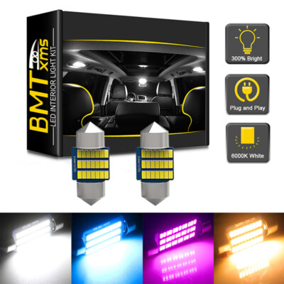C5W 31MM Festoon Canbus Error Free LED Interior Light Bulbs Bright 4 Color