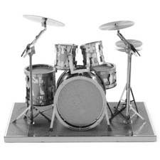 Metal Earth Drum Set DIY Build Assemble Model Steel Sheet 3D Craft Create Drums