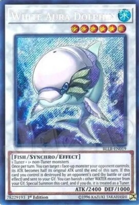 dolphin yugioh card Yugioh - White Aura Dolphin - 1st Edition Secret Rare - Free Holographic  Card