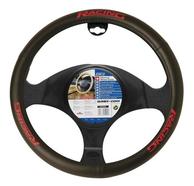 Car Steering Wheel Cover Glove Black PVC 37-39cm Universal Easy Fitting Interior Car Steering Wheel Cover Glove Black PVC 37-39cm Universal Easy Fitting Interior