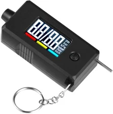 2 in1 LCD Digital Tire Pressure Gauge Reader Checker with Tread Depth 0-100 PSI